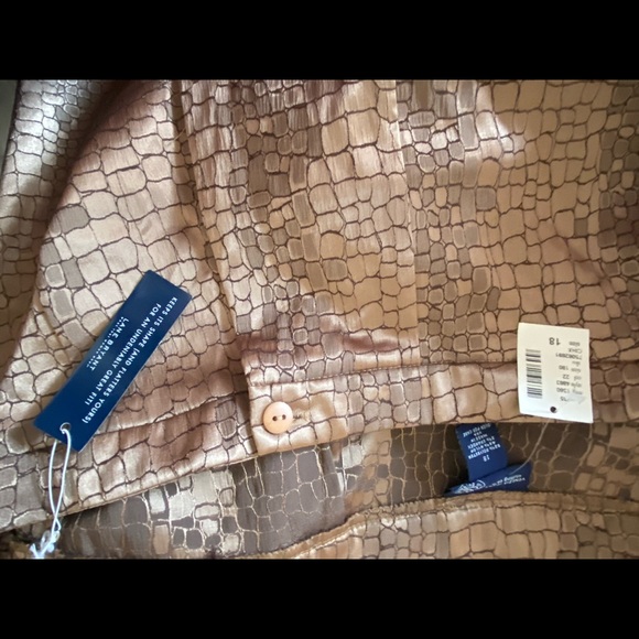 Lane Bryant Gold Print Pant - Picture 2 of 3